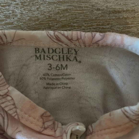 Badgley Mischka Butterfly Print Footie 3-6M - Picture 6 of 6